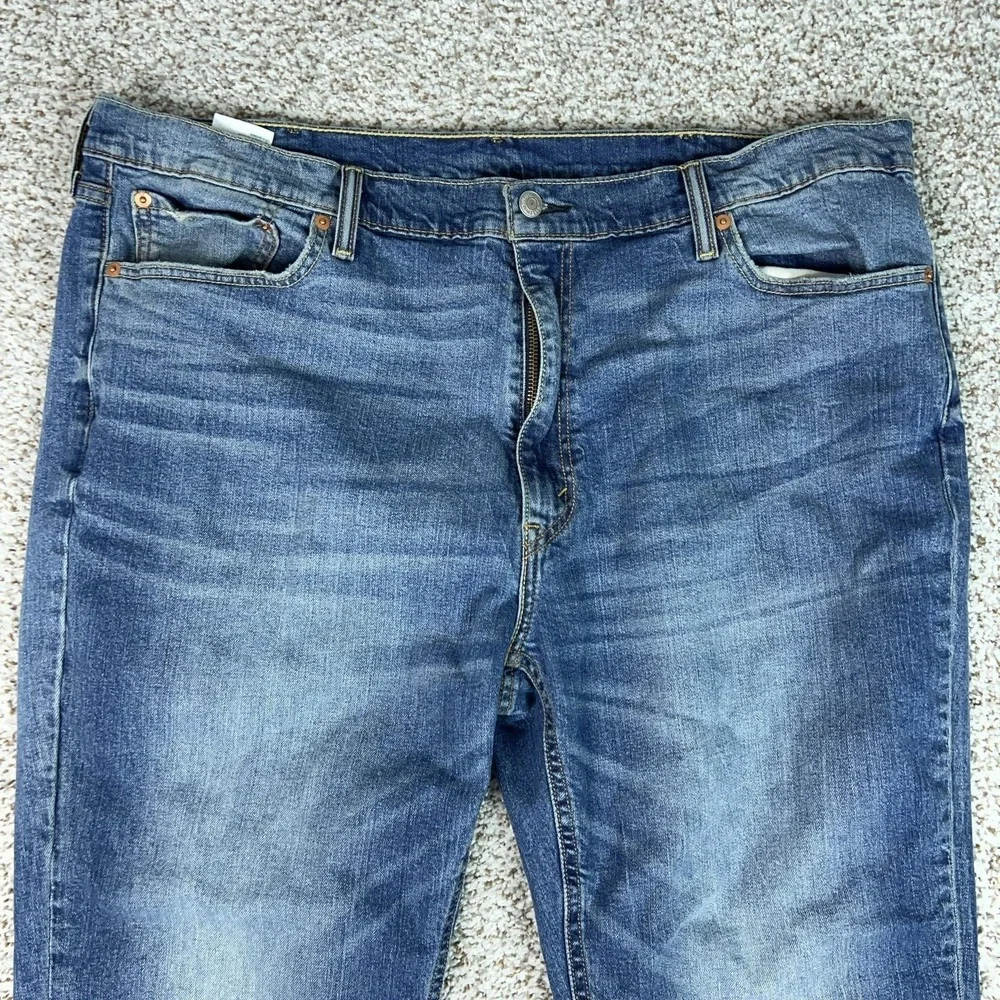 Levis 547 Jeans Mens 42x30 Blue Relaxed Bootcut Stretch Denim Workwear Casual